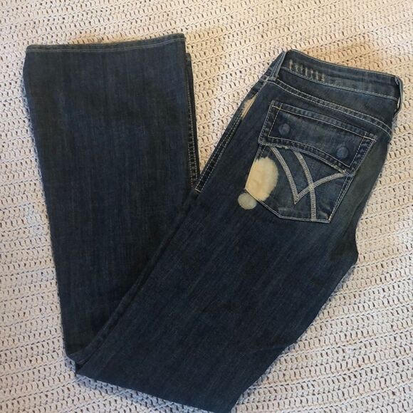 William Rast Belle flared with flap jeans 28X 33. - Picture 1 of 8